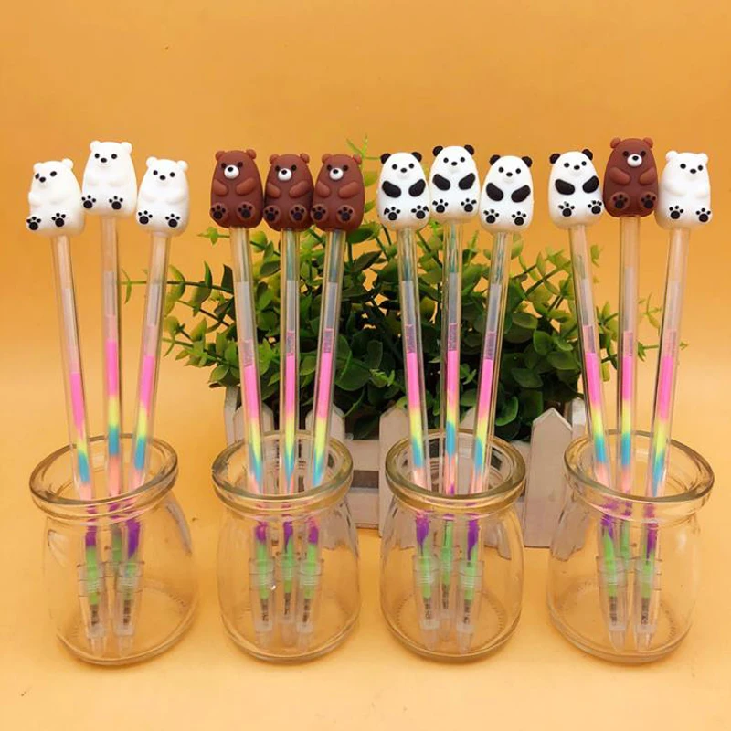 4 Pcs/set Cute Bare Bear Unicorn Dinosaur Cake Gradient Glitter Colors Fluorescent Gel Pens Highlighter Marker Pens Stationery
4 Pcs/set Cute Bare Bear Unicorn Dinosaur Cake Gradient Glitter Colors Fluorescent Gel Pens Highlighter Marker Pens Stationery
