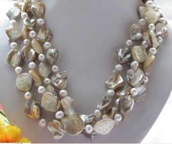 Free Shipping ***Hot sale >>>4row 18" square white shell round pearl necklace
Free Shipping ***Hot sale >>>4row 18" square white shell round pearl necklace