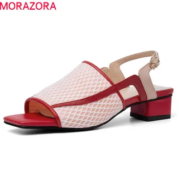 MORAZORA 2020 new style women sandals genuine leather shoes unique mesh summer shoes open toe fashion party dress shoes woman
MORAZORA 2020 new style women sandals genuine leather shoes unique mesh summer shoes open toe fashion party dress shoes woman