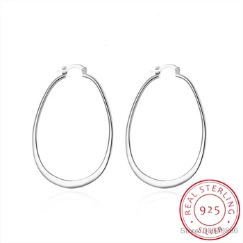 LEKANI 2018 New High Quality 925 Sterling Silver smooth Flat U round circle Hoop earrings for women Fine Jewelry
LEKANI 2018 New High Quality 925 Sterling Silver smooth Flat U round circle Hoop earrings for women Fine Jewelry