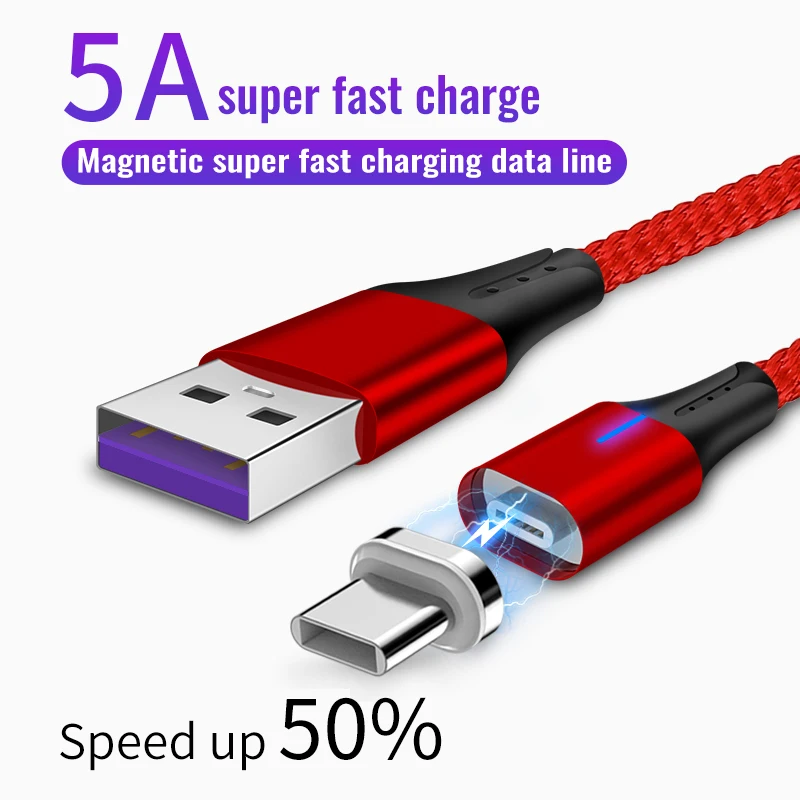 5A Magnetic Cable Micro usb Type C Super Fast Charging For Huawei Mate 20 P20Pro Xiaomi Nylon Braided USB-C Magnet Charger Cable
5A Magnetic Cable Micro usb Type C Super Fast Charging For Huawei Mate 20 P20Pro Xiaomi Nylon Braided USB-C Magnet Charger Cable