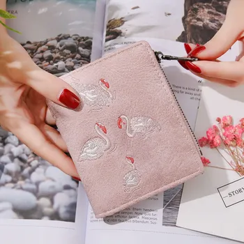 New Lady Wallet PU Leather Hand Embroidery Coin Purse White Swan Pattern Card Holder
New Lady Wallet PU Leather Hand Embroidery Coin Purse White Swan Pattern Card Holder