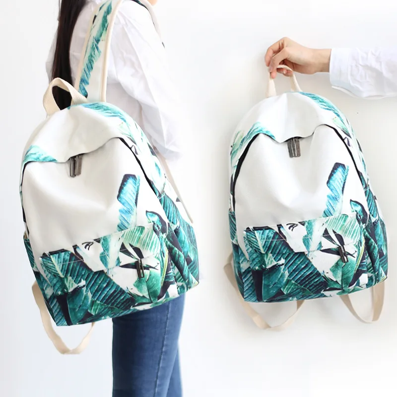 Fresh Printing Leaves Women Travel Backpack Girls School bags Canvas Big Capacity Female Shoulder Bags
Fresh Printing Leaves Women Travel Backpack Girls School bags Canvas Big Capacity Female Shoulder Bags
