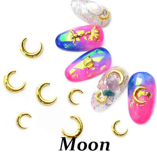 100pcs gold/silver metal nail art charms moon shape alloy nail art stud nail art decorations Japan fashion trend nail design
100pcs gold/silver metal nail art charms moon shape alloy nail art stud nail art decorations Japan fashion trend nail design