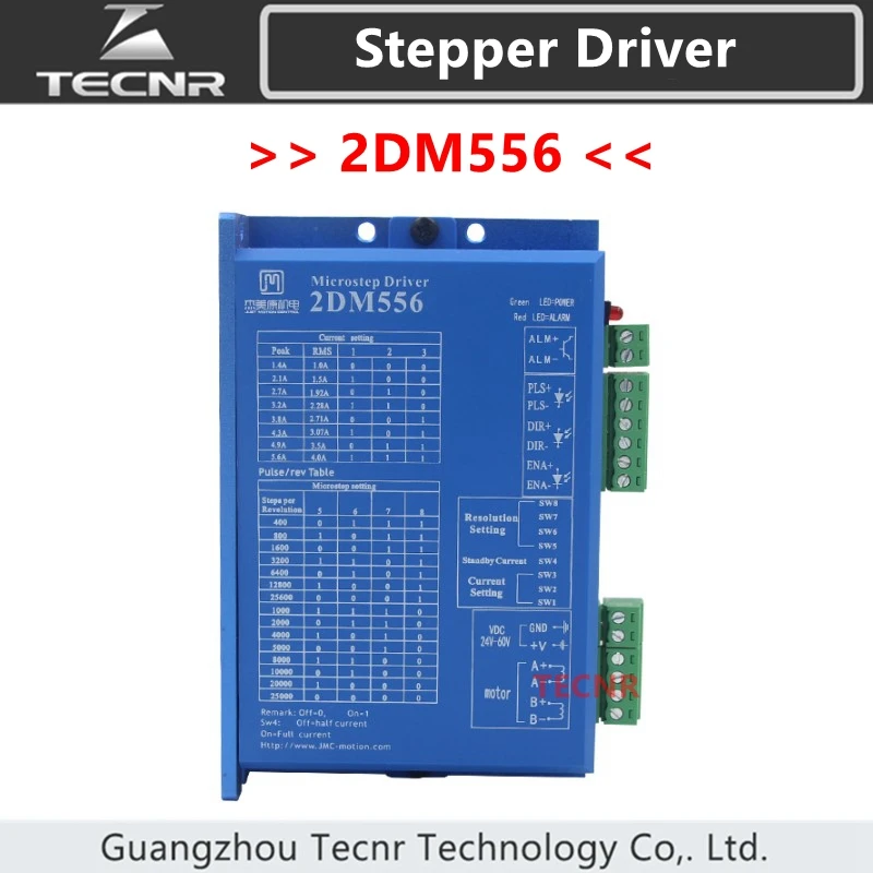 JMC 2DM556 2 phase stepper motor driver for 57mm 60mm motor 24-60VDC output 7.5A
JMC 2DM556 2 phase stepper motor driver for 57mm 60mm motor 24-60VDC output 7.5A