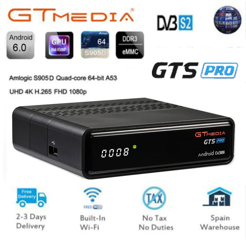 cccam iptv Freesat GTS Pro Receptor DVB-S2 Amlogic S905D android 6.0 TV BOX 2GB 8GB +1 Year cccam Satellite TV Receiver TV Box
cccam iptv Freesat GTS Pro Receptor DVB-S2 Amlogic S905D android 6.0 TV BOX 2GB 8GB +1 Year cccam Satellite TV Receiver TV Box