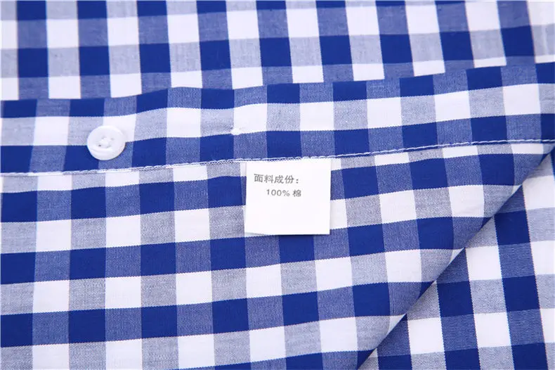 Plaid Shirts Men Free Iron Spring Summer Long Sleeve Cotton Business Formal Male Dress Shirts Leisure Social Shirts Brand MuLS 24