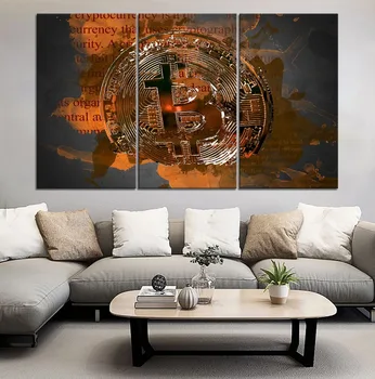 Bitcoin Cryptocurrenc Painting 3 Piece Style High Quality Canvas Print Type Picture Modern Home Decorative Wall Artwork Poster
Bitcoin Cryptocurrenc Painting 3 Piece Style High Quality Canvas Print Type Picture Modern Home Decorative Wall Artwork Poster