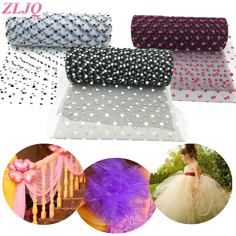 ZLJQ White Black Polka Dot Tulle Spool Craft Tulle Rolls Crystal Organza Gauze Element Wedding Party Flower Door Decoration
ZLJQ White Black Polka Dot Tulle Spool Craft Tulle Rolls Crystal Organza Gauze Element Wedding Party Flower Door Decoration