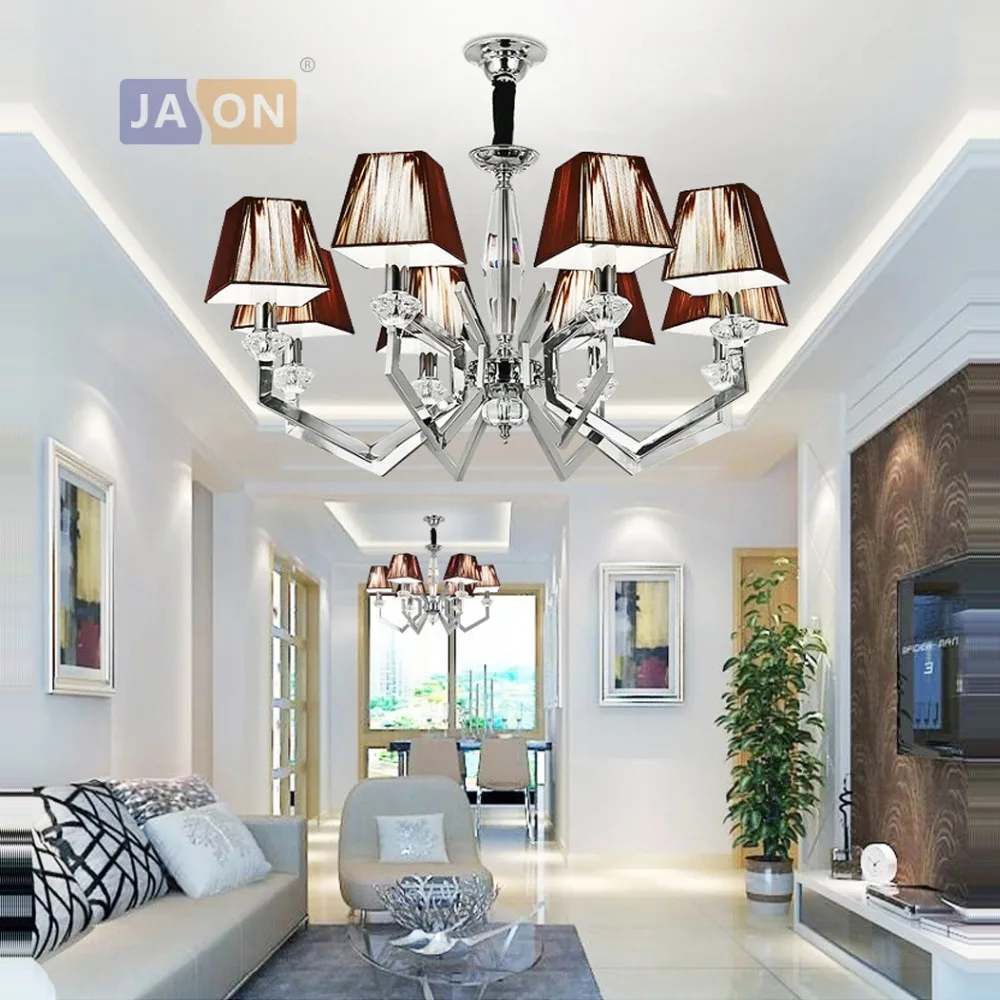 led e14 Postmodern Iron Crystal Fabric Chrome LED Chandelier Chandelier Lighting LED Light LED Lamp For Foyer Dinning Room
led e14 Postmodern Iron Crystal Fabric Chrome LED Chandelier Chandelier Lighting LED Light LED Lamp For Foyer Dinning Room