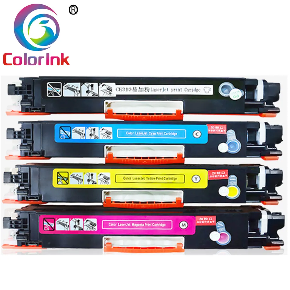 ColorInk toner cartridge for HP 126A CE310A 310a CE311A 311a CE312A 312a CE313A 313a LaserJet Pro CP1025 CP1025nw 1025 PRINTER
ColorInk toner cartridge for HP 126A CE310A 310a CE311A 311a CE312A 312a CE313A 313a LaserJet Pro CP1025 CP1025nw 1025 PRINTER
