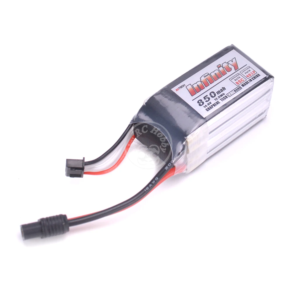 14.8V 850mah 85C 4S1P Graphene For Infinity LiPo Battery Support 15C Boosting Charge For Rc Models
14.8V 850mah 85C 4S1P Graphene For Infinity LiPo Battery Support 15C Boosting Charge For Rc Models