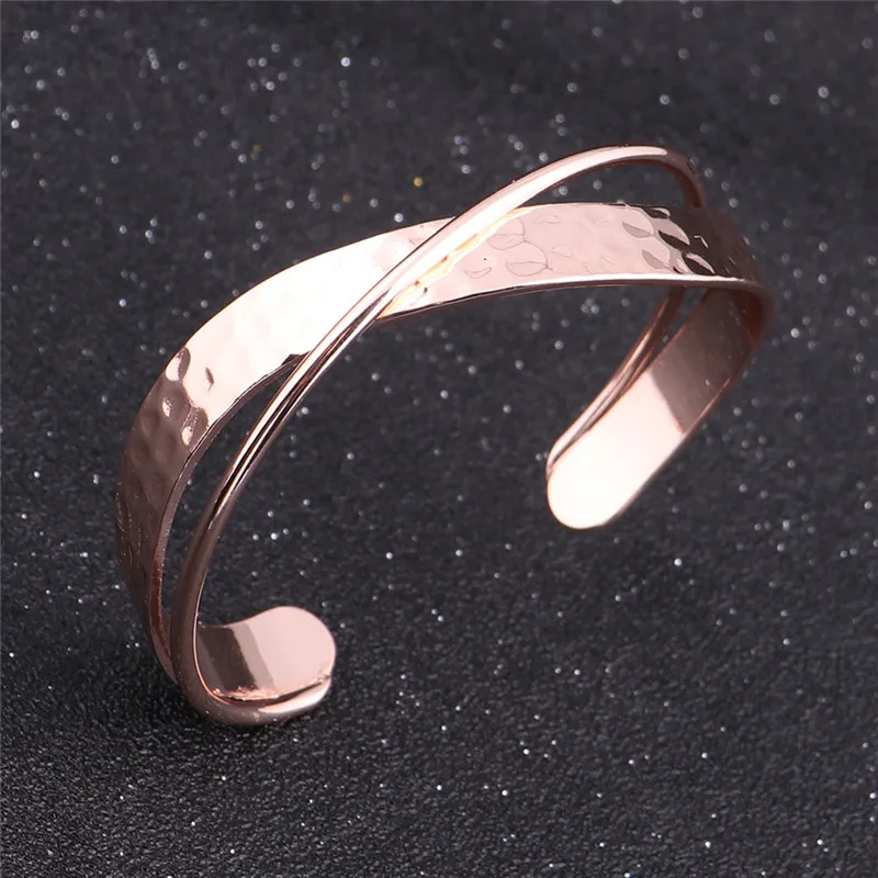 Fashion Rose Gold Color Women Girl Gift Cuff Bangle Bracelet Drop Shipping Texture Design Geometric Copper Open Bangle Jewelry
Fashion Rose Gold Color Women Girl Gift Cuff Bangle Bracelet Drop Shipping Texture Design Geometric Copper Open Bangle Jewelry