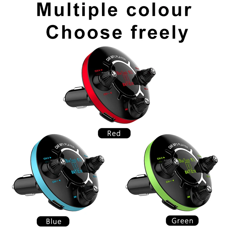 BT13 Bluetooth FM Transmitter Handsfree Audio Car Mp3 Player Wireless In-Car FM Modulator Voltage Display Dual-AUX Dual-USB
BT13 Bluetooth FM Transmitter Handsfree Audio Car Mp3 Player Wireless In-Car FM Modulator Voltage Display Dual-AUX Dual-USB