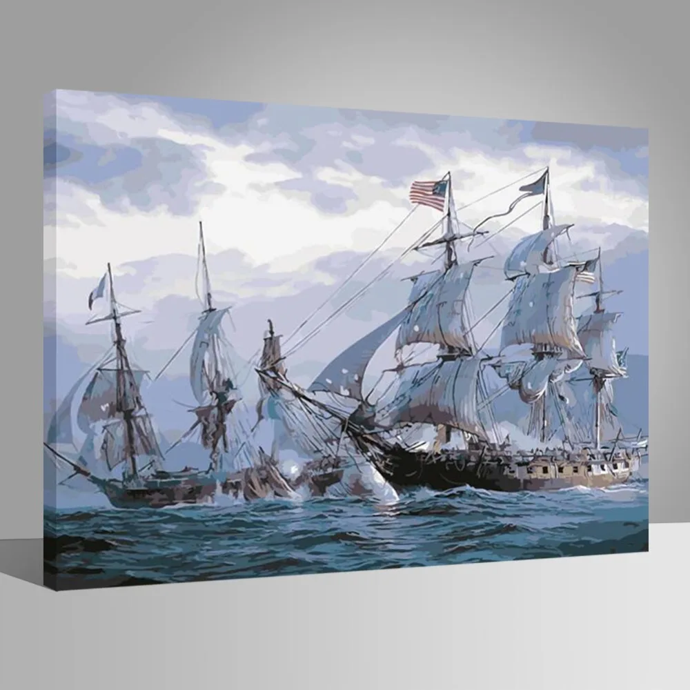 RIHE DIY Painting By Numbers Sailboat Landscape Oil Painting On Canvas Home Decor Acrylic Paint Wall Art For Living Room 40x50CM
RIHE DIY Painting By Numbers Sailboat Landscape Oil Painting On Canvas Home Decor Acrylic Paint Wall Art For Living Room 40x50CM
