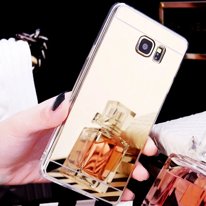Зеркальный мягкий чехол накладка с покрытием для Samsung Galaxy S9 S8 Plus S7 S6 Edge S5 A3 A5 A7 J3 J5 J7
