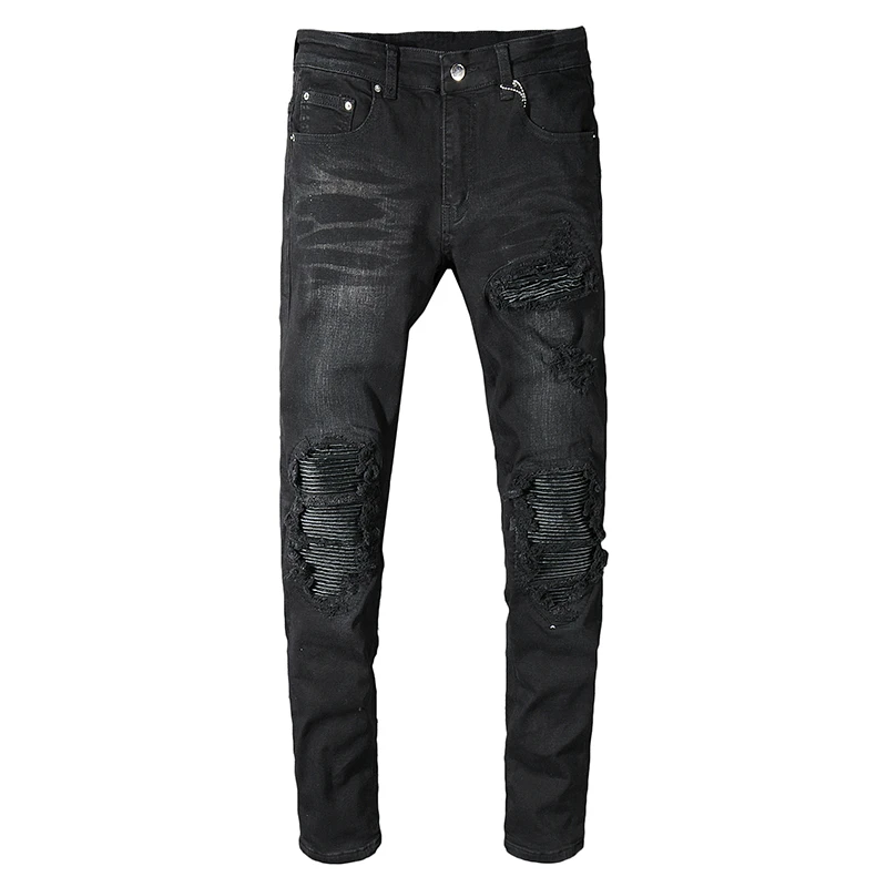 New Black Jeans Men Casual Hip Hop Ripped Jeans For Men Slim Biker Jeans Distressed Stretch Skinny Jeans Men Denim Pants
New Black Jeans Men Casual Hip Hop Ripped Jeans For Men Slim Biker Jeans Distressed Stretch Skinny Jeans Men Denim Pants