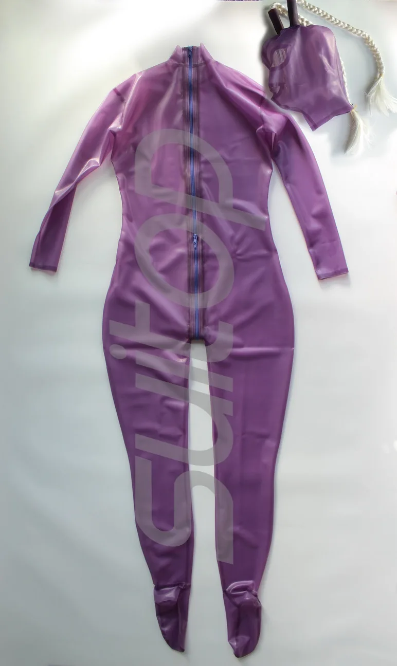 full cover latex zentai trasparent purple rubber catsuits not including corsets wtih hoods and gloves separated wtih back zip to
full cover latex zentai trasparent purple rubber catsuits not including corsets wtih hoods and gloves separated wtih back zip to