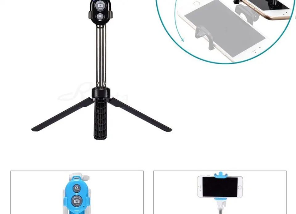 Roreta Handheld Bluetooth Selfie Stick Wireless Extendable Monopod Shutter Remote Foldable Mini Tripod For iPhone 8 X 7 6s Plus