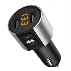 FM передатчик Bluetooth Car MP3 модулятор громкой связи Bluetooth Car Kit прикуривателя Dual USB Bluetooth car Бесплатная доставка