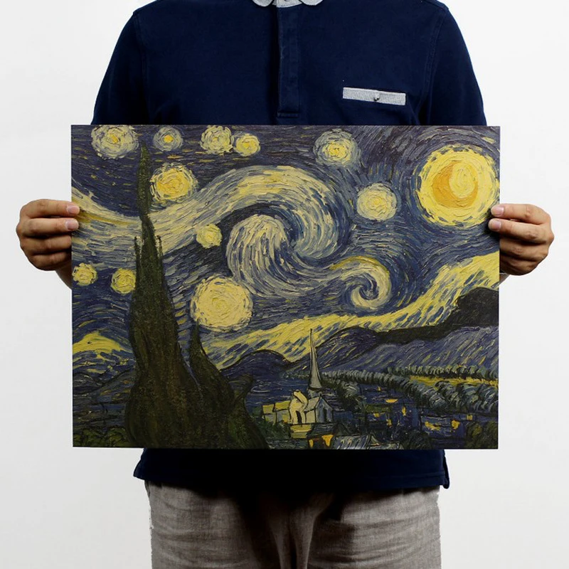 Free shipping, Starry sky/Oil Painting/kraft paper/bar poster/Retro Poster/decorative painting 47x36cm
Free shipping, Starry sky/Oil Painting/kraft paper/bar poster/Retro Poster/decorative painting 47x36cm