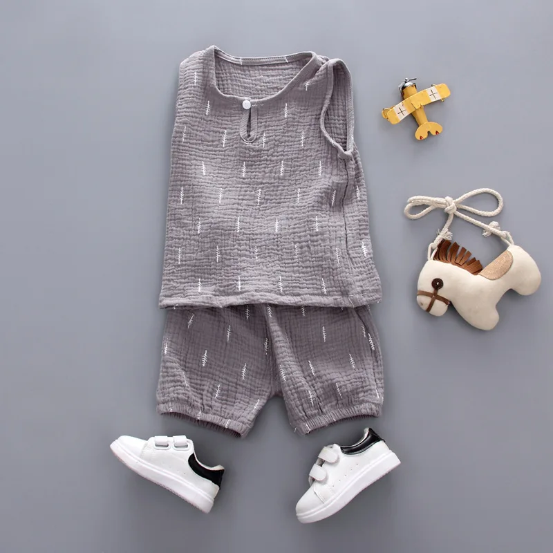 Baby Boys Clothes 2018 Summer Style Beach Star Tree Print Casual Sport Suit 2Pcs Sets T Shirt + Shorts Baby Girls Clothes Set 15