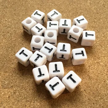Wholesale 1100pcs 8*8MM Plastic Acrylic Letters Beads White with Black Single Initial Character T Printing Alphabet Spacer Beads
Wholesale 1100pcs 8*8MM Plastic Acrylic Letters Beads White with Black Single Initial Character T Printing Alphabet Spacer Beads