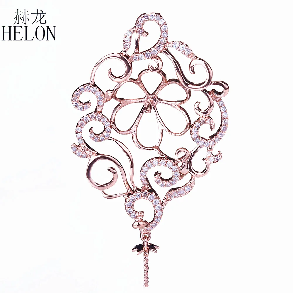 HELON 8mm-14mm Pearl Solid 10K Rose Gold Semi Mount Natural Diamonds Pendant Engagement Wedding Fine Jewelry Setting Charming
HELON 8mm-14mm Pearl Solid 10K Rose Gold Semi Mount Natural Diamonds Pendant Engagement Wedding Fine Jewelry Setting Charming