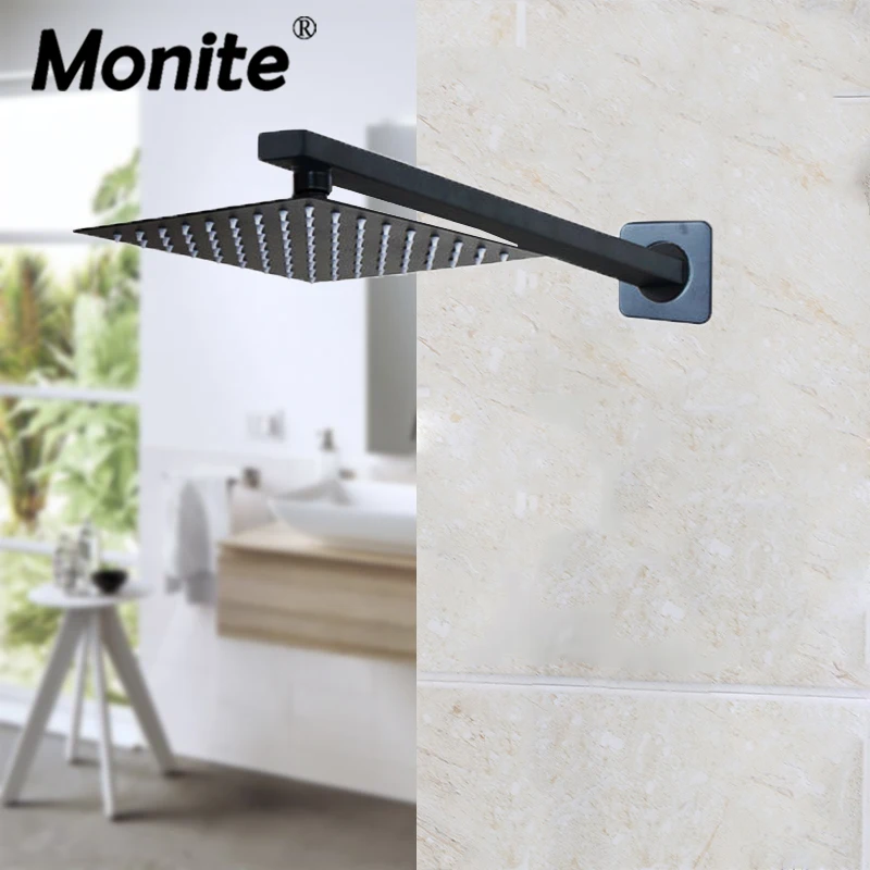 Monite 8 10 12 16 Inch Black Shower Head Rainfall Tub ORB Shower Faucet Bathtub Rain Shower Head Square Shower Head
Monite 8 10 12 16 Inch Black Shower Head Rainfall Tub ORB Shower Faucet Bathtub Rain Shower Head Square Shower Head