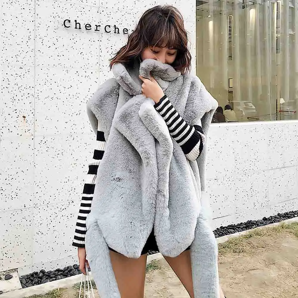 ANSFX Stylish Faux Fox Fur Lapel Long Hairy Shaggy Outwear Keep Warm Adjustable Waist Sleeveless Vest Jacket Coat Top 2 Colors
ANSFX Stylish Faux Fox Fur Lapel Long Hairy Shaggy Outwear Keep Warm Adjustable Waist Sleeveless Vest Jacket Coat Top 2 Colors