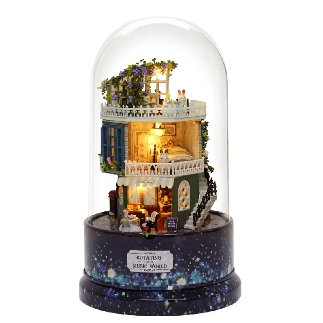 Hand-assembled Wooden Beautiful Rotating And Music World DIY Flash,Music Music Box 350g Romantic
Hand-assembled Wooden Beautiful Rotating And Music World DIY Flash,Music Music Box 350g Romantic