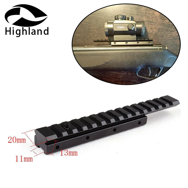 Tactical Hunting Extension Dovetail Rail 11mm to 20mm Weaver Picatinny Rail Adapter Scope Mount
Tactical Hunting Extension Dovetail Rail 11mm to 20mm Weaver Picatinny Rail Adapter Scope Mount