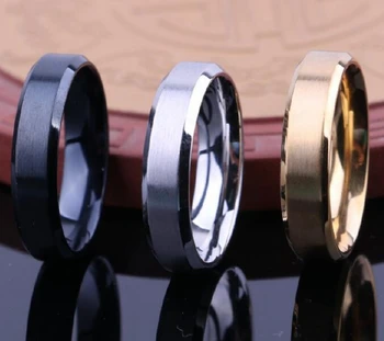 50pcs BLACK SILVER GOLD 6mm Men's Stainless Steel Band Rings Comfort fit quality Rings Wholesale Fashion Jewelry
50pcs BLACK SILVER GOLD 6mm Men's Stainless Steel Band Rings Comfort fit quality Rings Wholesale Fashion Jewelry