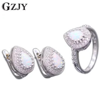 GZJY Noblest Fashion Jewelry Set Water Drop White Fire Opal White Gold Color Ring&Earrings Set For Women
GZJY Noblest Fashion Jewelry Set Water Drop White Fire Opal White Gold Color Ring&Earrings Set For Women