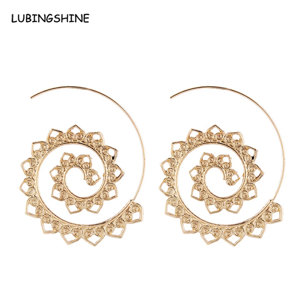 Vintage Ethnic Heart Shape Spiral BOHO Drop Earrings Jewelry Personality Whirlpool Gear Exaggerated Earring for Women JJAL E690
Vintage Ethnic Heart Shape Spiral BOHO Drop Earrings Jewelry Personality Whirlpool Gear Exaggerated Earring for Women JJAL E690