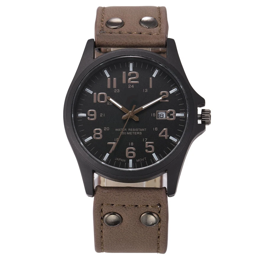 Men Watches Leather Strap Date Wristwatch Male Military Army Sports Clock Erkek Saat relogio masculino montre homme reloj hombre
Men Watches Leather Strap Date Wristwatch Male Military Army Sports Clock Erkek Saat relogio masculino montre homme reloj hombre