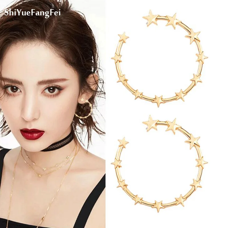 New Simple Vintage Empty Punk Gold Silver Round Round Pendant Earrings Female Metal Spiral Geometry Pendant Earrings.
New Simple Vintage Empty Punk Gold Silver Round Round Pendant Earrings Female Metal Spiral Geometry Pendant Earrings.