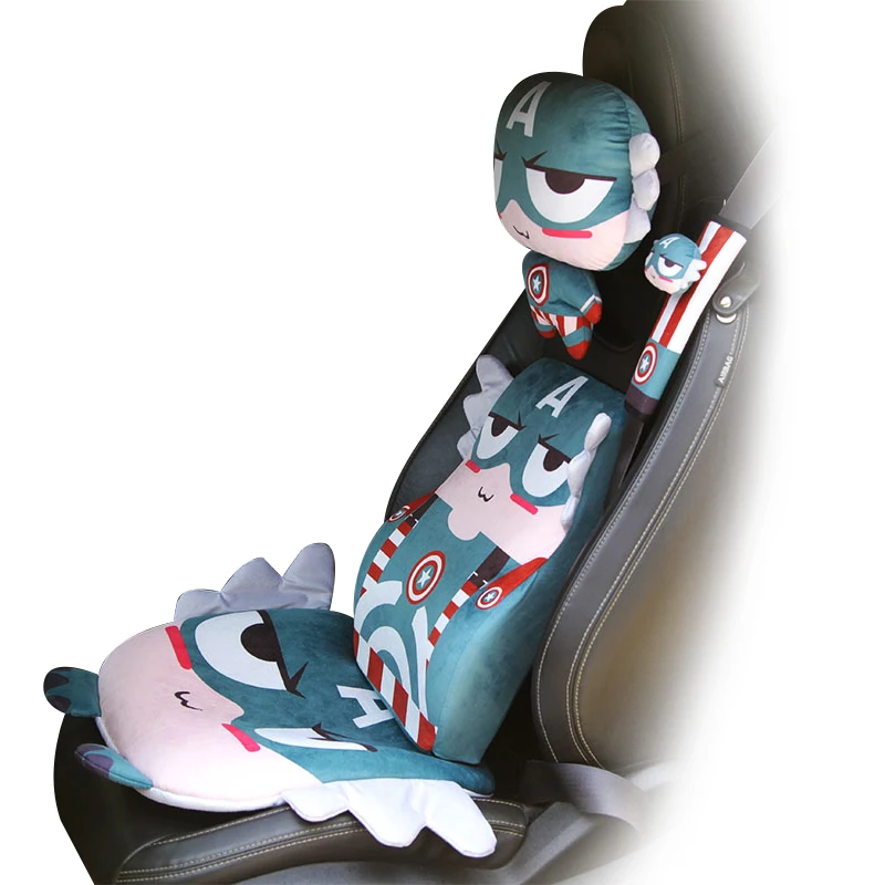 Short Plush Seat Cushion Shoulder Cover Headrest Lumbar Support Cartoon Upholstery Supplies Sets Seat Half cover Super hero 
Short Plush Seat Cushion Shoulder Cover Headrest Lumbar Support Cartoon Upholstery Supplies Sets Seat Half cover Super hero