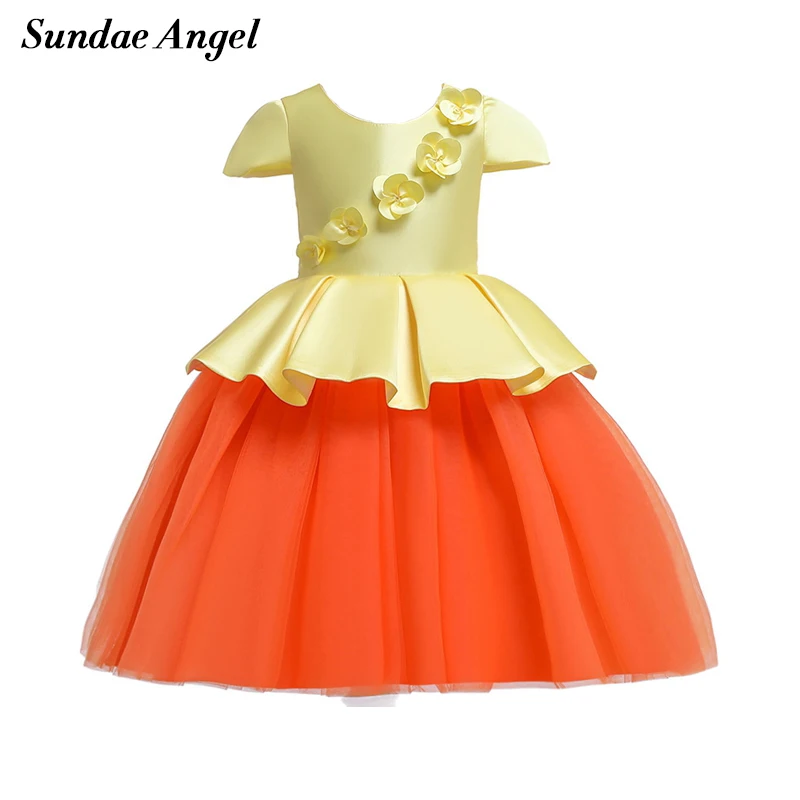 Sundae Angel Girls Ruffle Dress Fly Sleeve Appliques Floral Satin Patchwork Mesh Ball Gown Back Bowknot Princess Formal Dress
Sundae Angel Girls Ruffle Dress Fly Sleeve Appliques Floral Satin Patchwork Mesh Ball Gown Back Bowknot Princess Formal Dress