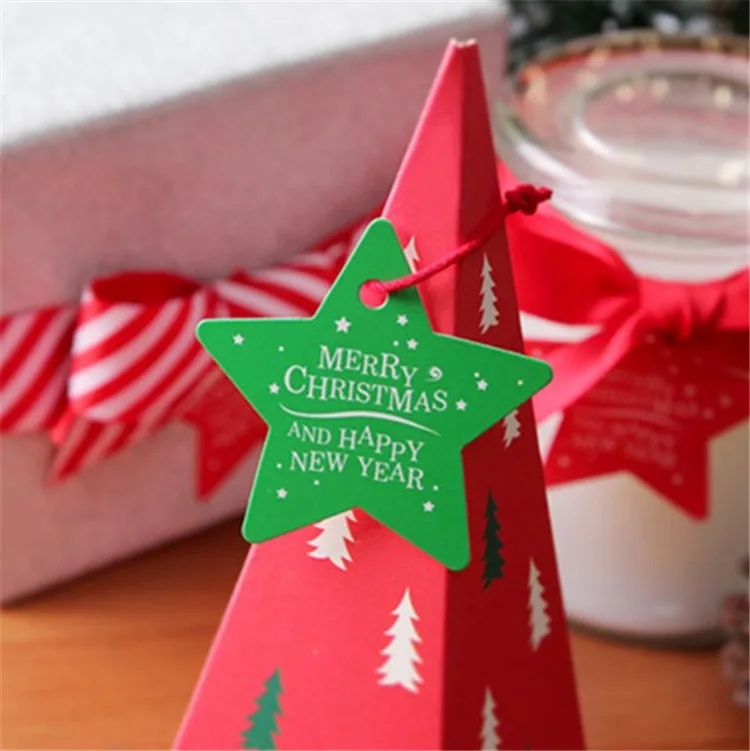 100pcs/lot red and green Five-pointed star Gift Hang tag 5.3cm Merry Christmas tag
100pcs/lot red and green Five-pointed star Gift Hang tag 5.3cm Merry Christmas tag