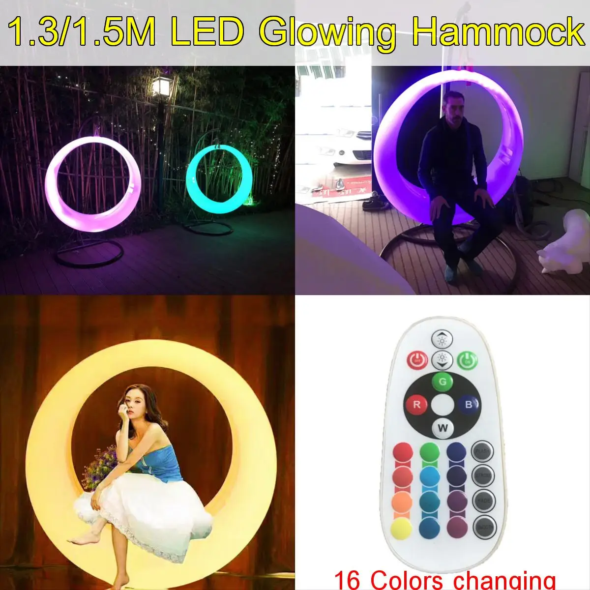 LED Remote Control 16 Color Color Change Outdoor Leisure Moon Hanging Chair Light Swing
LED Remote Control 16 Color Color Change Outdoor Leisure Moon Hanging Chair Light Swing