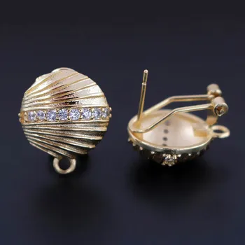 Micro Paved Zircon CZ Clip Back Earrings Post with Loop Connector Shell Base Metal Findings DIY African Bridal Earrings Gold plt
Micro Paved Zircon CZ Clip Back Earrings Post with Loop Connector Shell Base Metal Findings DIY African Bridal Earrings Gold plt