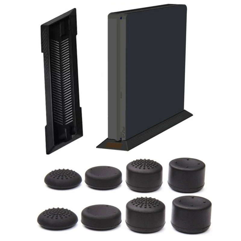 PS4 Slim Vertical Stand Mount Cradle Non-Slip Secure Base Holder for Sony PlayStation 4 Slim PS4 Slim + Silicone Caps Covers
PS4 Slim Vertical Stand Mount Cradle Non-Slip Secure Base Holder for Sony PlayStation 4 Slim PS4 Slim + Silicone Caps Covers