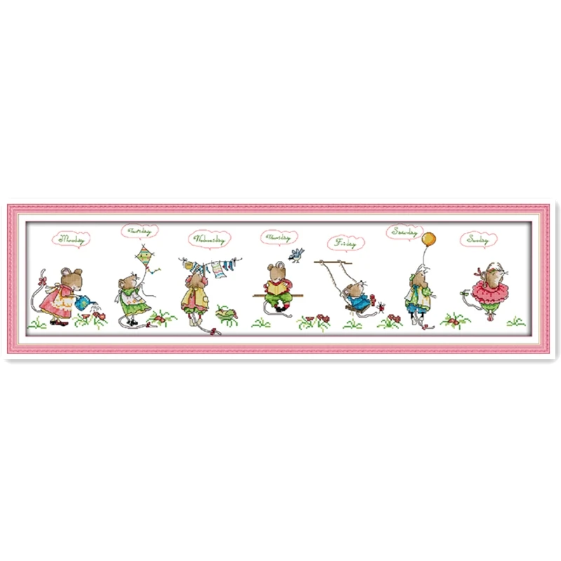 Happy Mice Cartoon cross stitch DIY Set Chinese Counted Cross Stitch Pattern cross stitch kit Home Decor Embroidery Cross Set
Happy Mice Cartoon cross stitch DIY Set Chinese Counted Cross Stitch Pattern cross stitch kit Home Decor Embroidery Cross Set