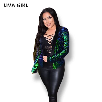 Women Autumn Blazer Sexy Long Sleeve Silver Gold Sequined Coats Street Turn-down Collar Cardigan Suits
Women Autumn Blazer Sexy Long Sleeve Silver Gold Sequined Coats Street Turn-down Collar Cardigan Suits