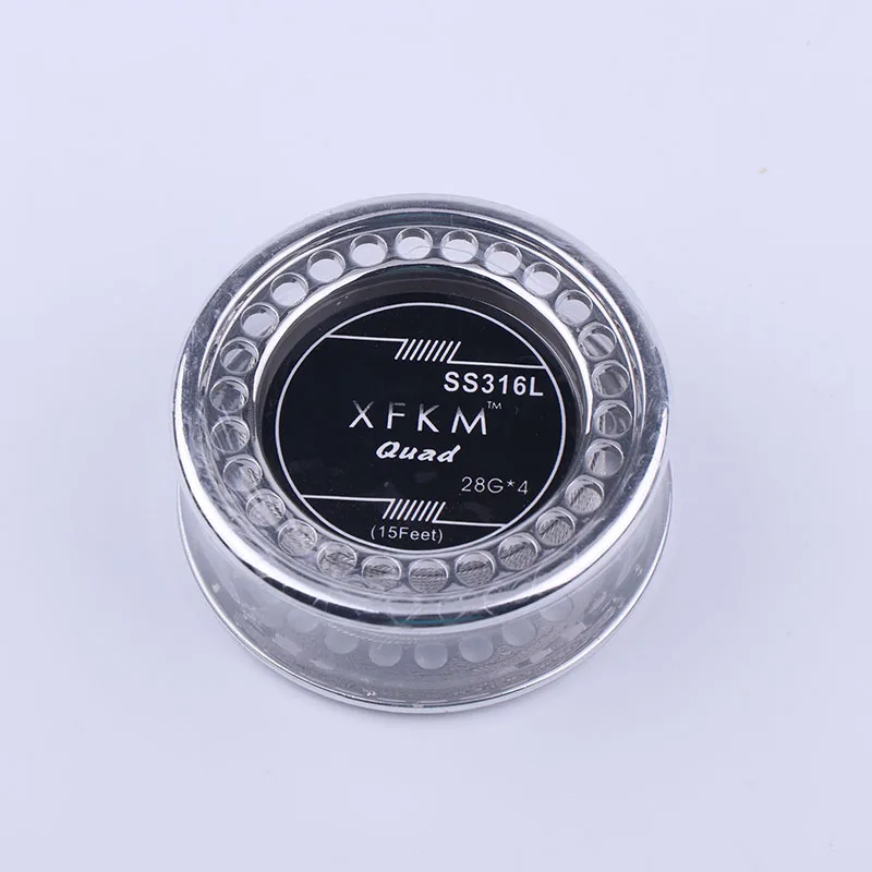 NEW XFKM 5m/roll SS316L QUAD Clapton Wire heating wire for RDA RBA Rebuildable DIY Atomizer Coil E-Cigarette Vaporizer coils
NEW XFKM 5m/roll SS316L QUAD Clapton Wire heating wire for RDA RBA Rebuildable DIY Atomizer Coil E-Cigarette Vaporizer coils