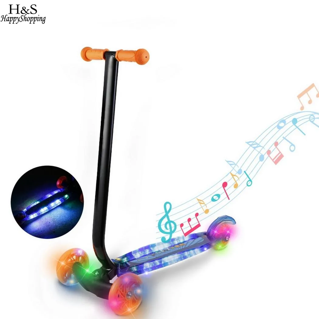 new Kick Scooter Child Kids 3-Wheel Kick Scooter with LED Light Up Wheels and Music kids skateboard PU wheels
new Kick Scooter Child Kids 3-Wheel Kick Scooter with LED Light Up Wheels and Music kids skateboard PU wheels