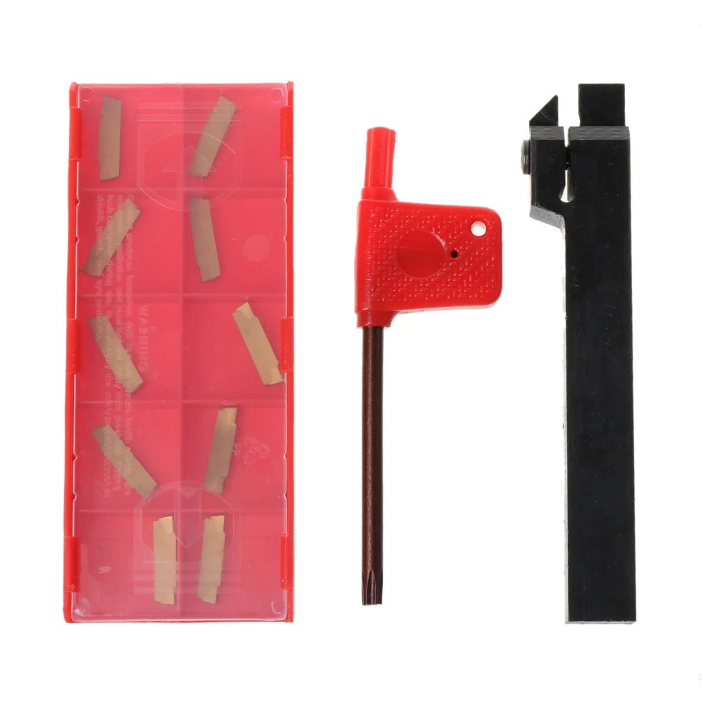 1Set MGEHR1212 External Grooving Tool Holder with Carbide Inserts Lathe Cutter Plate Lathe Turning Parting Tool Set
1Set MGEHR1212 External Grooving Tool Holder with Carbide Inserts Lathe Cutter Plate Lathe Turning Parting Tool Set