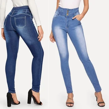 S - XXL Skinny Thin High Waist Pencil Pants Women Elastic Sexy Denim Jeans Trousers
S - XXL Skinny Thin High Waist Pencil Pants Women Elastic Sexy Denim Jeans Trousers