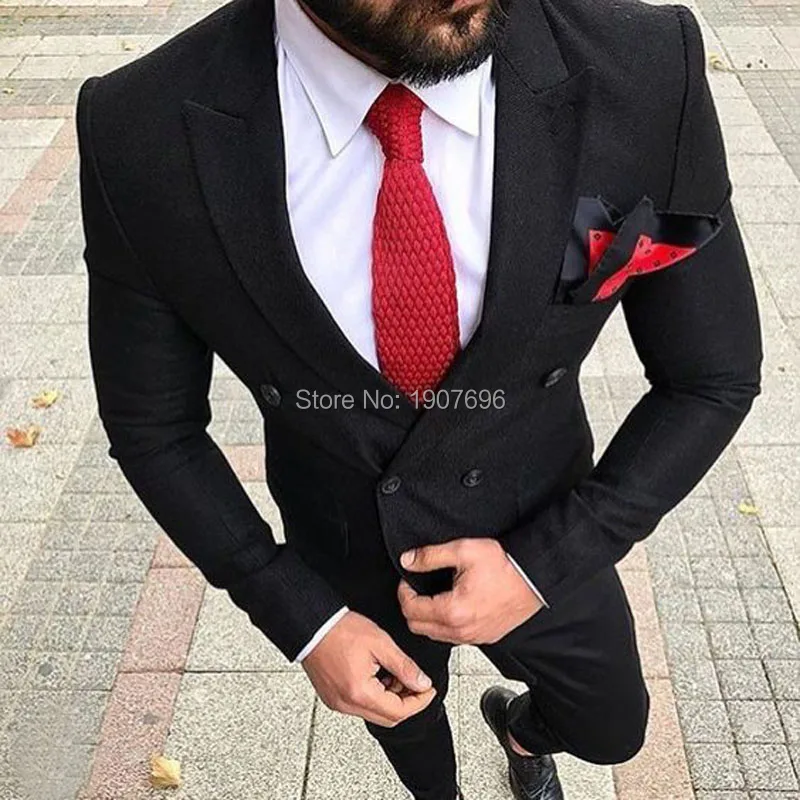 Double Breasted Black Men Suits for Wedding Groom Tuxedos 2019 Two Piece Slim Fit Jacket Pants Tailored Made Blazer
Double Breasted Black Men Suits for Wedding Groom Tuxedos 2019 Two Piece Slim Fit Jacket Pants Tailored Made Blazer